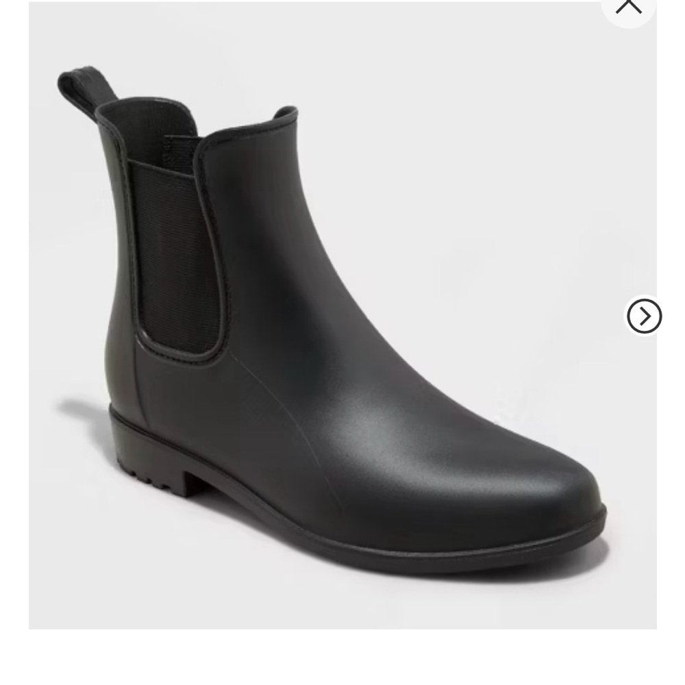 Black Chelsea Rain Boots